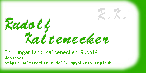 rudolf kaltenecker business card
